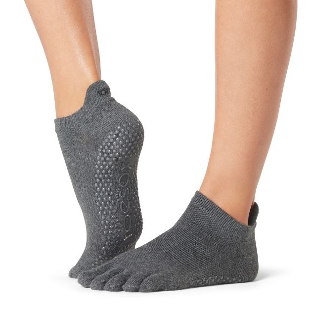 Toesox Five Toe Sandals sz 10 Womens Yoga Mat Flip Flops Purple